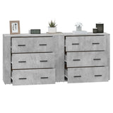 Sideboards 2 pcs Concrete Grey Engineered Wood 3185411