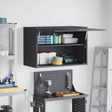 Wall Cabinet for Garage with Gas-lift Door Anthracite 883266