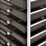 10-Drawer Mobile Storage Trolley Black Plastic 320402