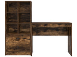 Desk with Drawer with Shelf with Storage 2 pcs Smoked Oak 3337309