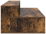 Studio Desk Smoked Oak 130 x 42.5 x 36 cm Engineered Wood 8006728