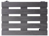Plant Trolleys 4 pcs Grey 30x30x7,5 cm WPC 3143926