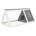ZNTS Animal Rabbit Cage Grey Wood 170852