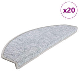 Stair Mats 20 pcs 65x24x4 cm Light Grey Half Round Large 3365792