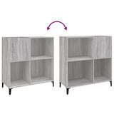 Record Cabinet Grey Sonoma 84.5x38x89 cm Engineered Wood 832003