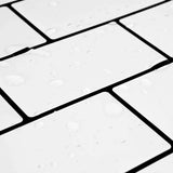 Subway Tile 20 pcs White Black 30.5 x 30.5 cm 42021219