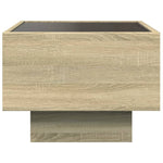 ZNTS Bedside Table with Infinity LED Sonoma Oak 40x40x30 cm 3284065