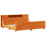 Bed Frame without Mattress Wax Brown 180x200 cm Super King Solid Wood Pine 3323760