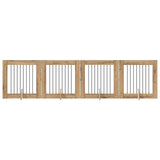 Dog Gate with Stands 4 pcs Artisan Oak 80 x 80 cm 892084