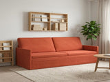 3 Seater Sofa Red Orange 190 x 81 x 82 cm Corduroy Fabric 42041138