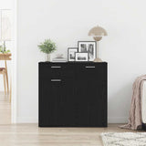 Sideboard Black Oak 80x36x75 cm Engineered Wood 862010