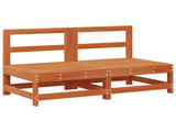 Garden Lounge Set 7 pcs Wax Brown Solid Pine Wood 3418125