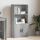 Bookcase Grey Sonoma 60x24x120 cm Engineered Wood 860423