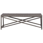 Garden Bench 120 cm Poly Rattan Grey 46211