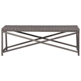 Garden Bench 120 cm Poly Rattan Grey 46211