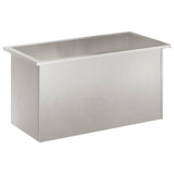 Garden Planter with LED Silver 40 x 80 x 40 cm Stainless Steel 8008162
