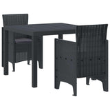 Garden Dining Set 3 pcs Anthracite Polypropylene 3378675