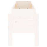 Garden Raised Bed White 101x30x38 cm Solid Wood Pine 825185