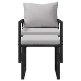 Garden Furniture with Cushion 4 pcs Light Grey Polyester 42009982