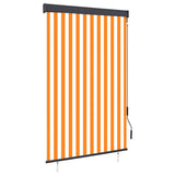 Outdoor Roller Blind 120x250 cm White and Orange 145963