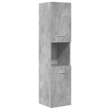 4 Piece Bathroom Furniture Set Concrete Grey Engineered Wood 3324898