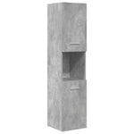 ZNTS 4 Piece Bathroom Furniture Set Concrete Grey Engineered Wood 3324900