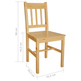 Dining Chairs 6 pcs Pinewood 271498