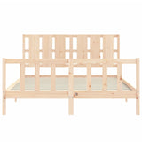Bed Frame without Mattress King Size Solid Wood Pine 3192236