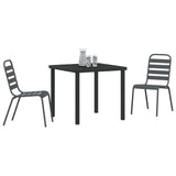 Garden Dining Set 3 pcs Anthracite Powder-Coated Steel 3379296