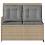 Garden Bench Beige Poly Rattan 3394452