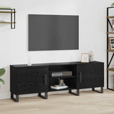 TV Cabinet Black Oak 150 x 30 x 50 cm Engineered Wood 879600