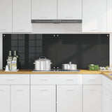 Kitchen Backsplash 2 pcs Black 90 x 60 cm Tempered Glass 3415550