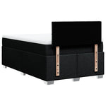 ZNTS Box Spring Bed with Mattress Black 120x200 cm Fabric 3285857