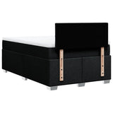 ZNTS Box Spring Bed with Mattress Black 120x200 cm Fabric 3285857