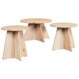 Coffee Table 3 pcs Natural 873538
