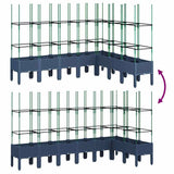 Garden Planter with Trellis Blue Grey 200x160x142.5 cm PP 367971