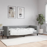 Day Bed without Mattress Light Grey 90x190 cm Single Fabric 353996