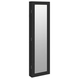 Mirror Jewellery Cabinet Wall Mounted Black 30x8.5x106 cm 353215