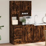 Kitchen Cabinet Smoked Oak 95x50x180 cm Engineered Wood 3276536