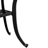 ZNTS Garden Table Black Ø48x53 cm Cast Aluminium 4002824