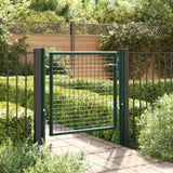 Fence Gate Steel 100x75 cm Green 145732