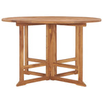 ZNTS 5 Piece Folding Outdoor Dining Set Solid Wood Teak 3096572