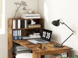 120cm Computer Desk, Wooden PC Laptop Table with 6-Tier Storage Bookshelves, Home Office Working T3398P378017