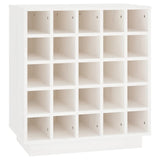 Wine Cabinet White 55.5x34x61 cm Solid Wood Pine 821528