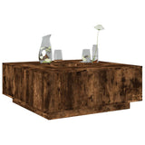 Coffee Table Smoked Oak 100x100x40 cm Engineered Wood 3284053