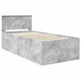 Bed Frame Concrete Grey 120 x 200 cm Engineered Wood 3408609