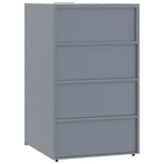 Wheelie Bin Storage for 5 Bins Grey 345x79x117 cm Steel 3279990