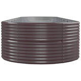 Garden Raised Bed Powder-coated Steel 584x140x68 cm Brown 319120