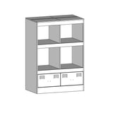 Highboard White 67x39x95 cm Steel 841804