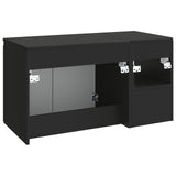 Bathroom Furniture Set 2 pcs Black Engineered Wood 3404115